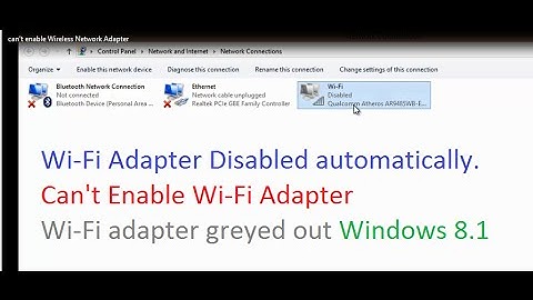 Wireless Network Adapter disabled automatically. Can