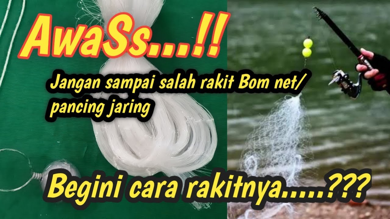 Cara membuat pancing jaring || 💣BOM NET