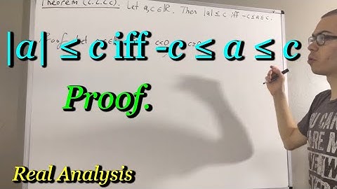 |a| ≤ c iff -c ≤ a ≤ c (Proof) [ILIEKMATHPHYSICS]
