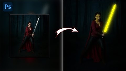 How to Paint an easy power sword glow effect | photoshop tutorial | Glow Effect