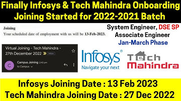 Breaking News Infosys & Tech Mahindra Onboarding Started DOJ 13 Feb