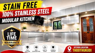 ✨ The Final Reveal | Premium Stainless Steel Modular Kitchen Tour | Thoothukudi, Tamil Nadu