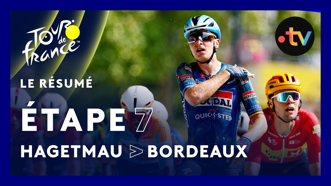 Tour de France 2026 : TIM MERLIER remporte un sprint de COSTAUDS à Bordeaux ! (résumé étape 7)