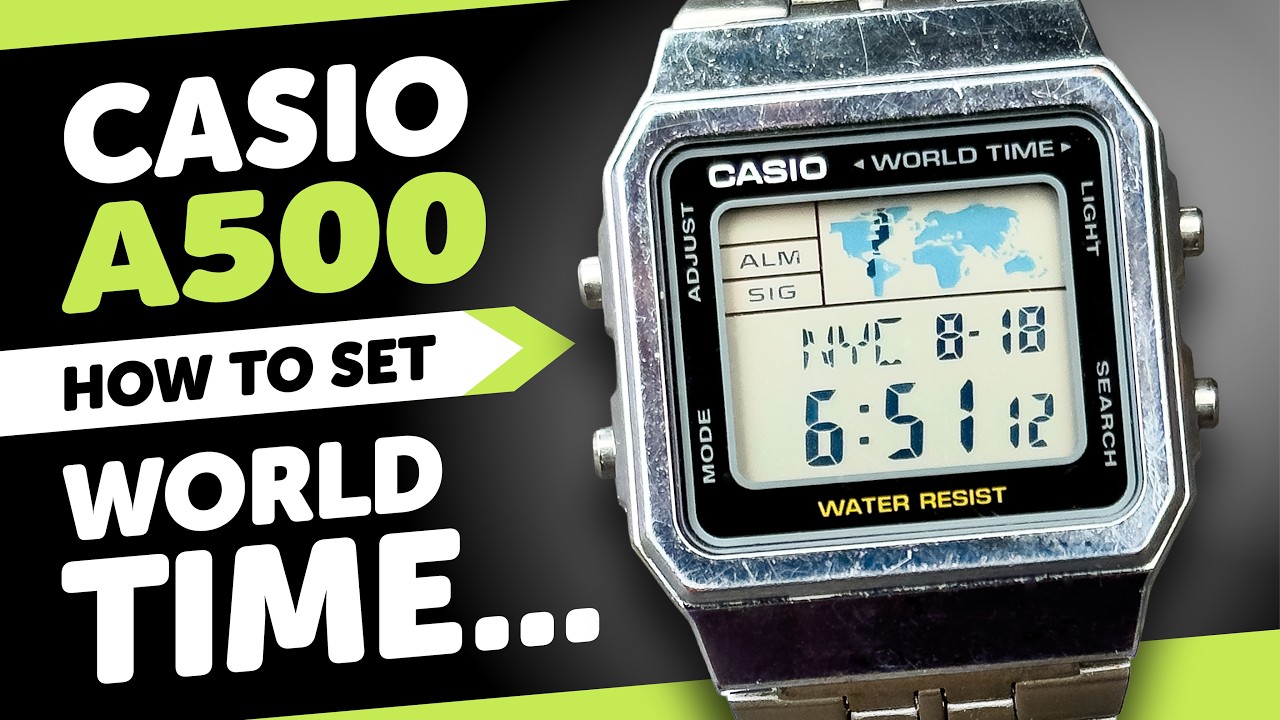 #CASIO A500 (3437) - WORLD TIME TUTORIAL including DST