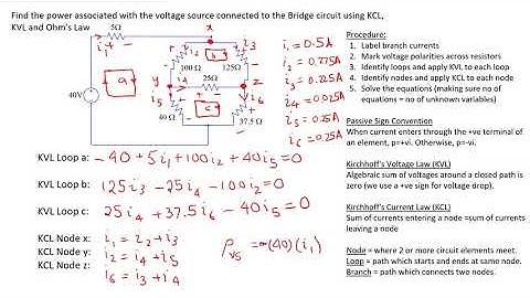 Solving Circuits Using Kirchoff