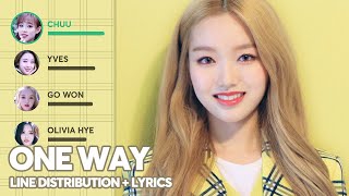 Miniatura del video "LOONA/yyxy - one way (Line Distribution + Lyrics) PATREON REQUESTED"