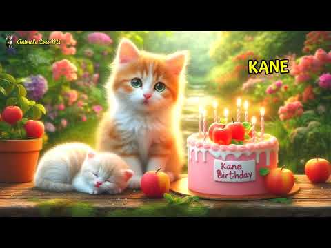 KANE HAPPY BIRTHDAY SONG WITH NAMES   Adorable Cute Cat 😺