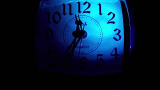 Phosphorescence induced by UV light in a table clock