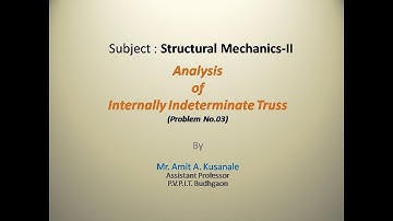 Analysis of Internally Indeterminate Truss Problem no.03