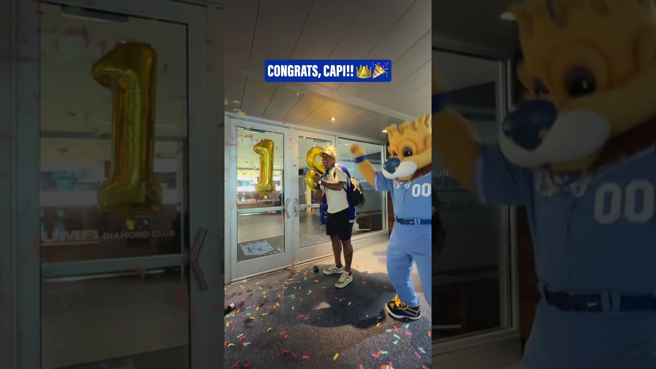 We Threw a Surprise Party for Salvy 🎉 #kcroyals #salvadorperez #surprise #confetti #MLB
