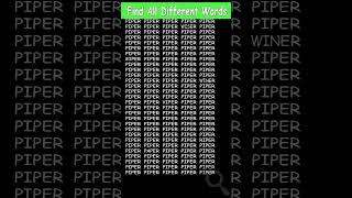 Find The Hidden Words ? Eye Test Puzzle | PIPER - VIPER