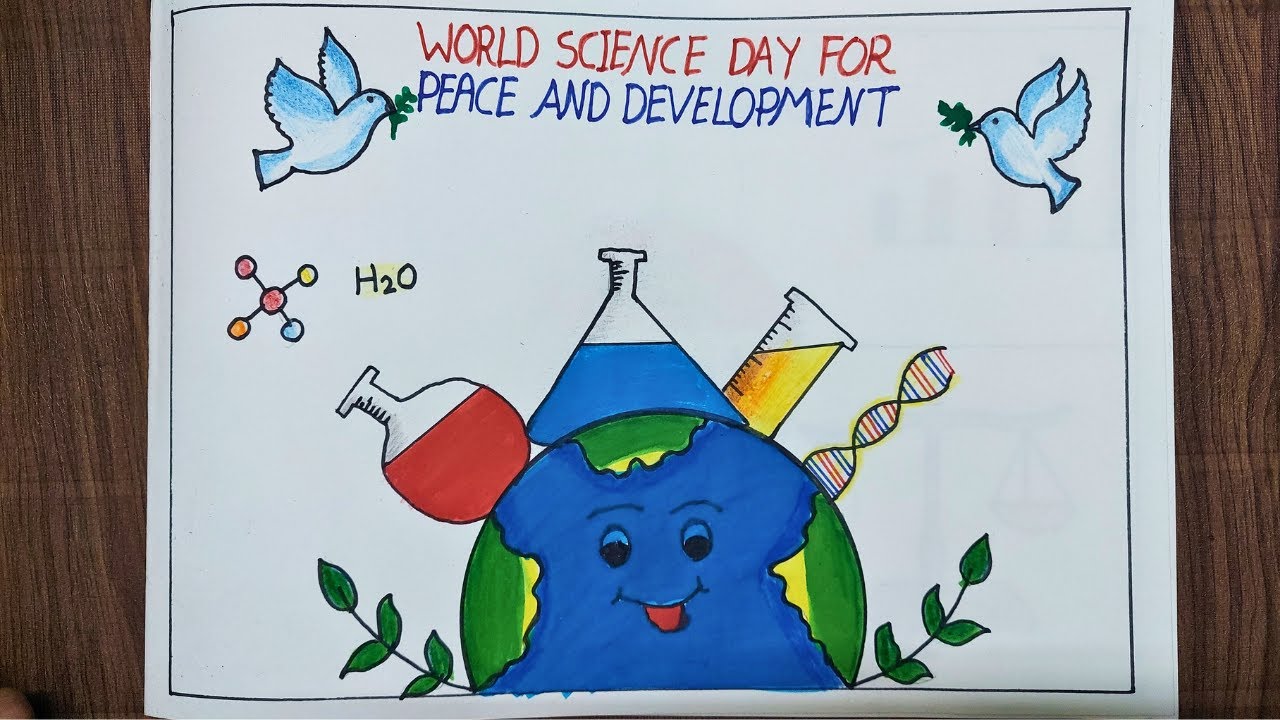 Science Day drawing easy, 28th Feb| National Science Day Poster drawing| Science Day special Poster