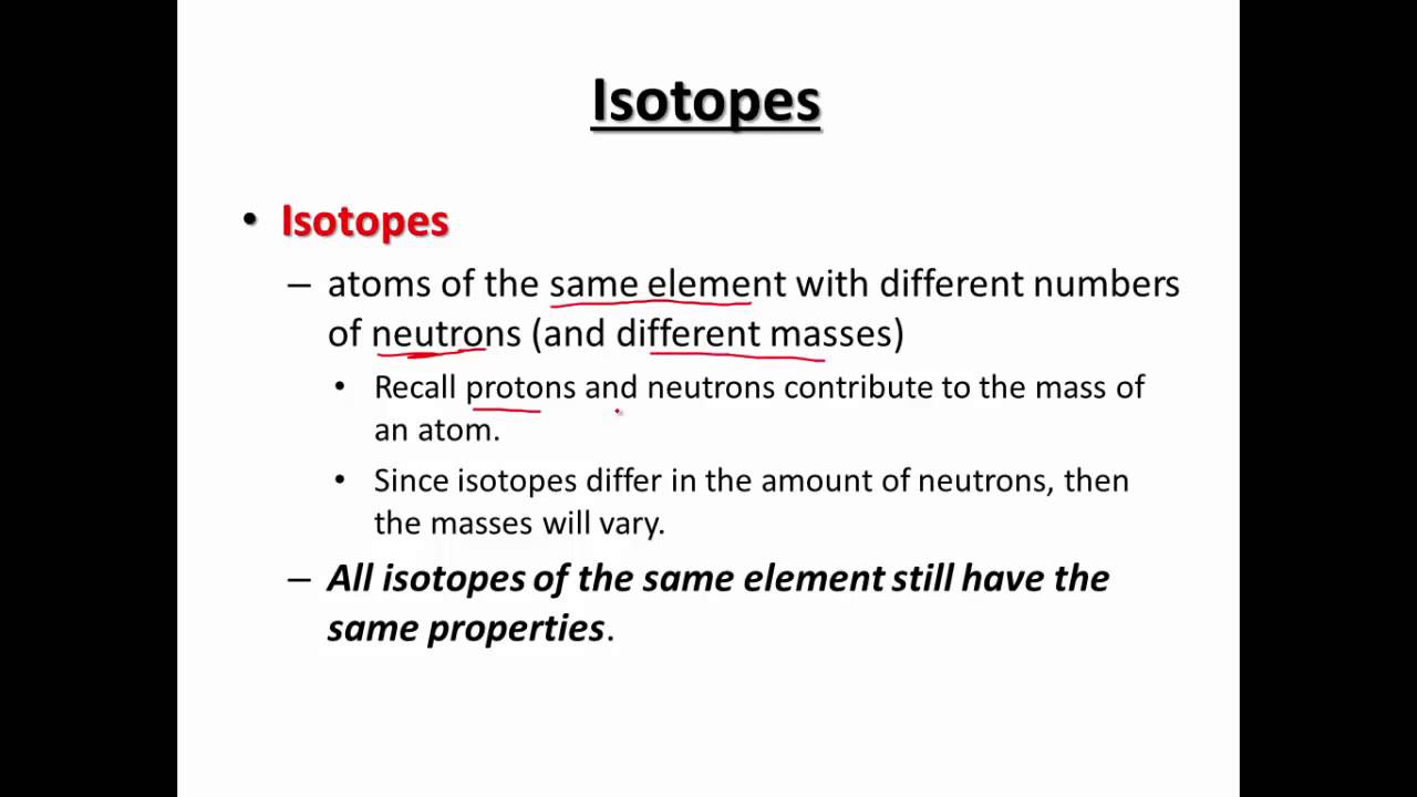 Chem Video 4 3 How Atoms Differ YouTube Chem Video 4 3 How Atoms Differ YouTube