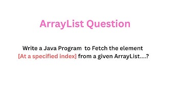 Java Program to  retrieve an elements [ at a specified index]  from a given  ArrayList