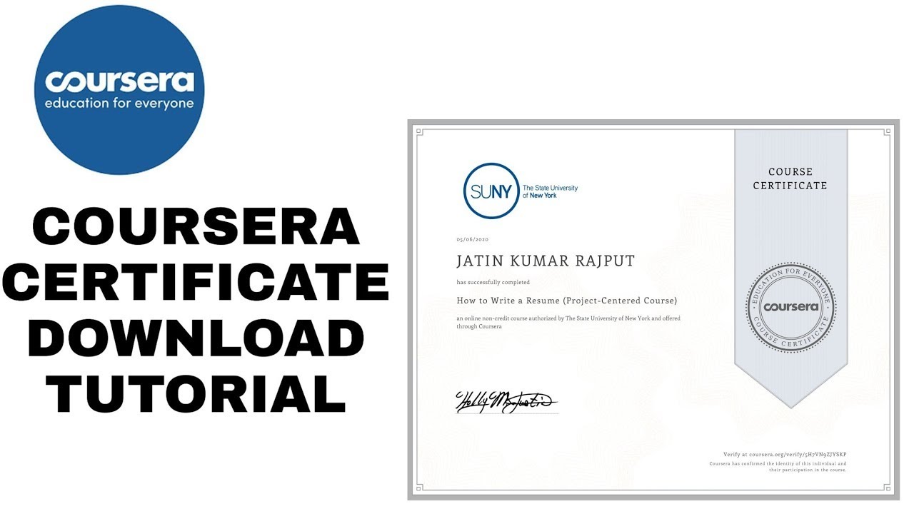 coursera certificate