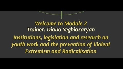 ECYC MOOC - Week 1 - Module 2: Institutions, Legislation and Research