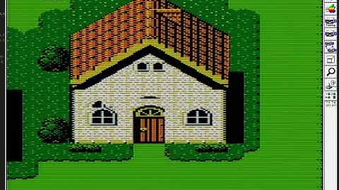 Apple II, Tile map scrolling demo on dhires mode