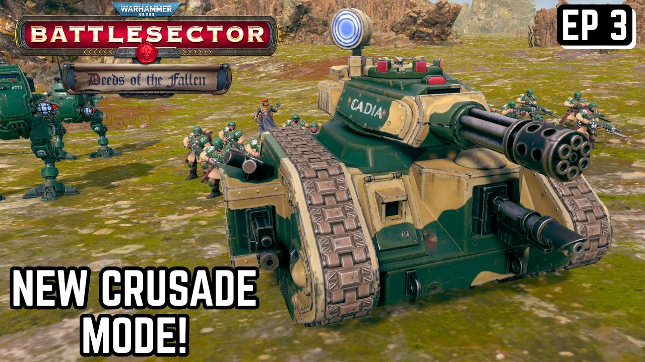 Warhammer 40,000: Battlesector CRUSADE MODE! | Встреча с Тау | EP3 (Astra Militarum)