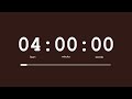 Study Timer 4 Hour Coconut Brown Screen Countdown 