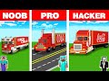Minecraft NOOB vs PRO vs HACKER: CHRISTMAS COCA COLA TRUCK BUILD CHALLENGE in Minecraft Animation