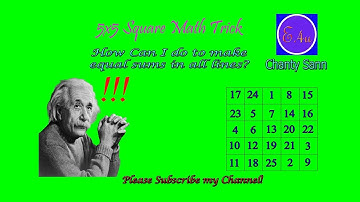 Magic square/ sum of each row-colume-diagonal are equal