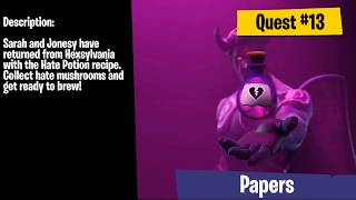 Fortnite Love Storm Pages 3-4 Questline Dialogue