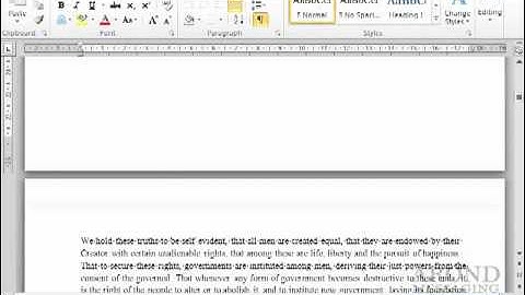 Using Word 2010 - Insert a Section Break