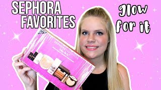 SEPHORA FAVORITES GLOW FOR IT! | Swatches + Review | Holiday 2017 Makeup
