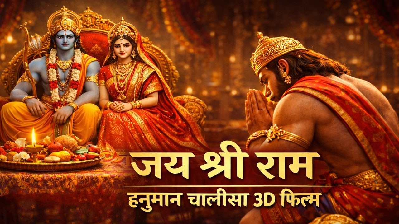 🙏 जय श्री राम 🙏 हनुमान चालीसा 3D संगीतमय फिल्म 🔥 | Full Hanuman Chalisa | Powerful Bhakti 4K