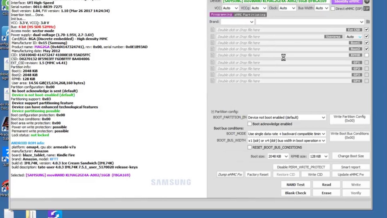 format và update fw emmc samsung bằng ufi box