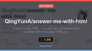 answer-me-with-html: The Hottest JavaScript Repo on GitHub Right Now