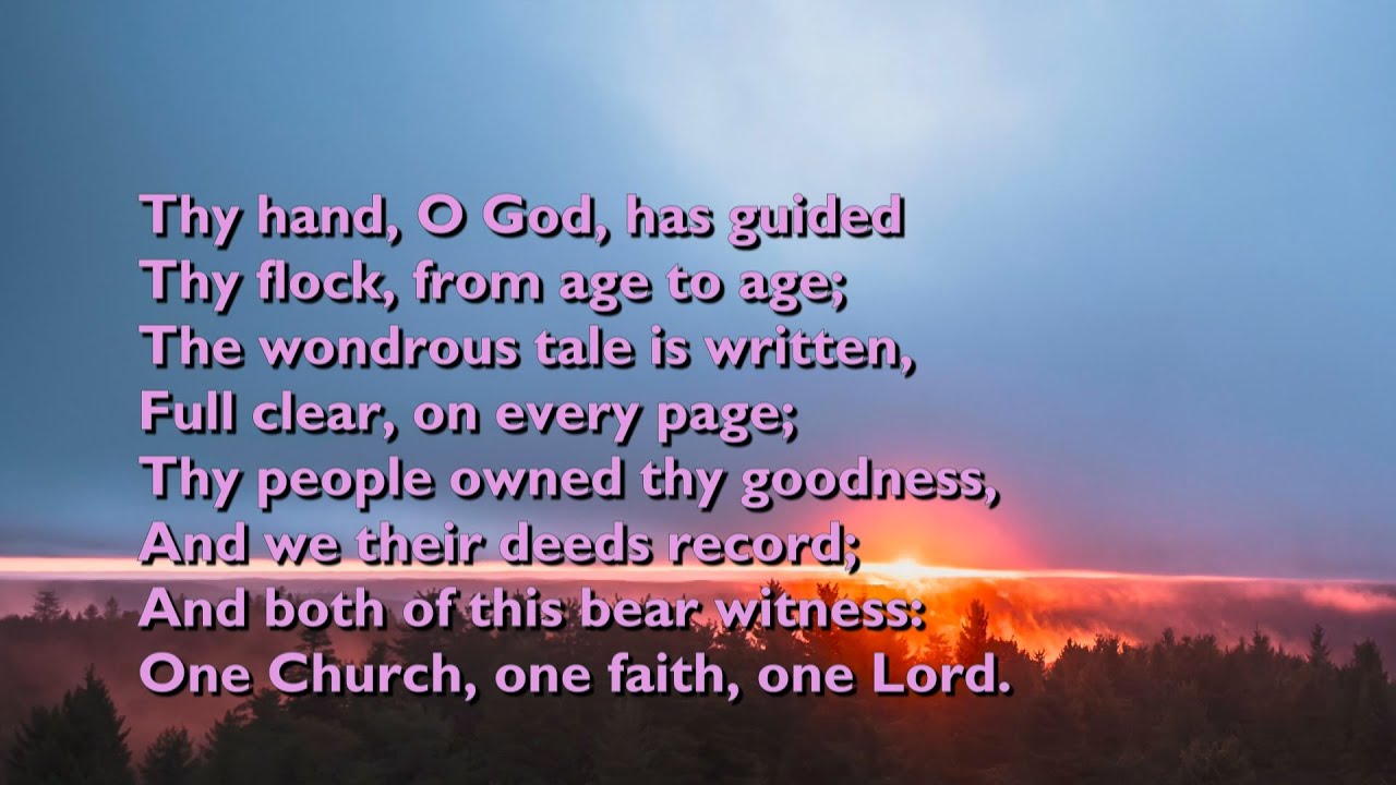Thy Hand O God, Has Guided (Tune: Thornbury - 3vv) [with lyrics for congregations]