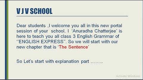 CLASS 3 ENGLISH GRAMMAR CHAPTER 2 EXPLANATION BY ANURADHA CHATTERJEE