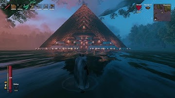 Valheim: built-in boat dock pyramid