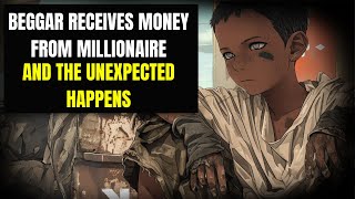 Beggar receives money from millionaire and the unexpected happens