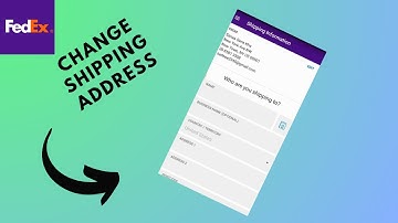 how to change shipping address on fedex