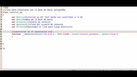 PHP postgres - clase como conectar php con una base de datos de postgreSQL