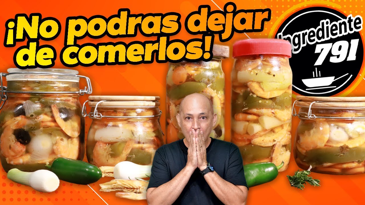 🦐 ¡Sabor explosivo! CAMARONES en ESCABECHE de chiles el más fácil y delicioso 💥