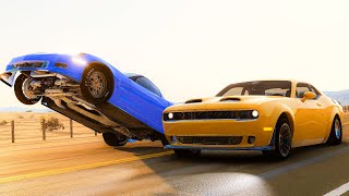 Realistic Drag Racing Crashes #10 - BeamNG Drive