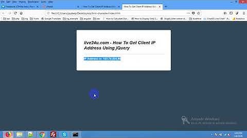 How To Get Client IP Address Using jQuery | ip address jquery
