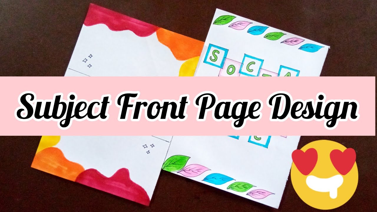 2 Subject Front page design/ Project work designs/ Portfolio design ...