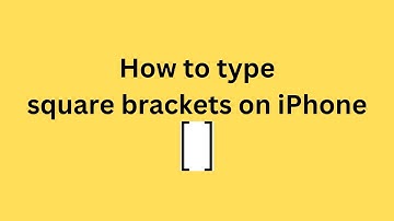 How to type square brackets on iPhone