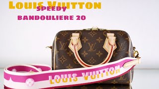 Speedy 20 monogram with Beige Bandoulière review + mod shots & LV