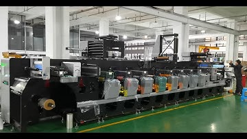 DABA 470mm 8color Servo Motor Inline Flexo Printing Machine With Big Chiller Drum Print PET 19mirco