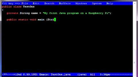 A first simple Java program on a Raspberry Pi