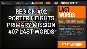 Sniper 3D: Gun Shooting Games  Porter Heights  Primary Mission #07  Last Words / Save The Hostage.