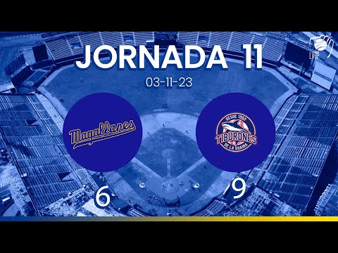 JORNADA 11 RESUMEN  - Navegantes del Magallanes 6 - Tiburones de La Guaira 9  23-24 (3-11-23)