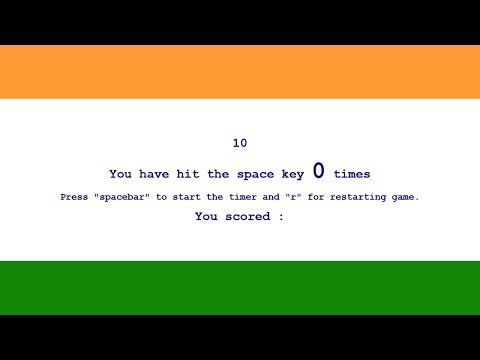 Spacebar Game || HTML || CSS || JavaScript