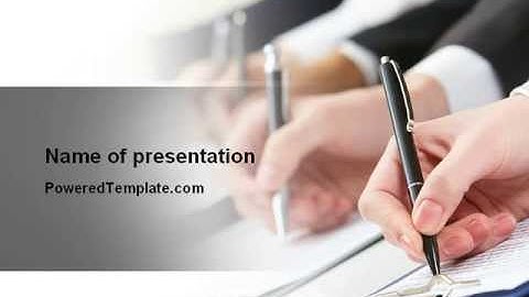 Business Meeting Notes PowerPoint Template by PoweredTemplate.com