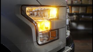 201520 FORD F150 CREE LED FRONT TURN SIGNAL LIGHT KIT INSTALL F150LEDS.COM